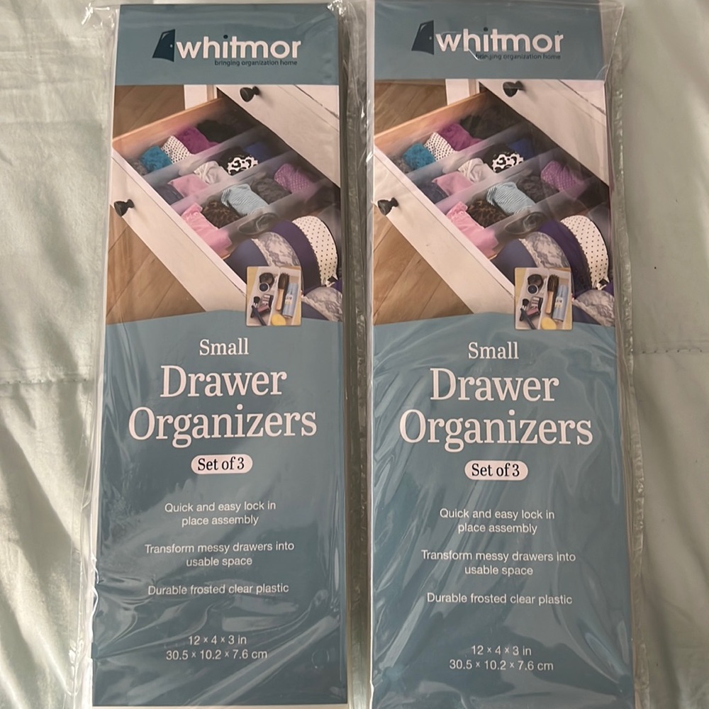Whitmor small drawer organizers. Set of 3 x2